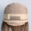 front lace human wig - 20" light blonde balayage.