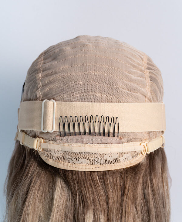front lace human wig - 20" light blonde balayage.