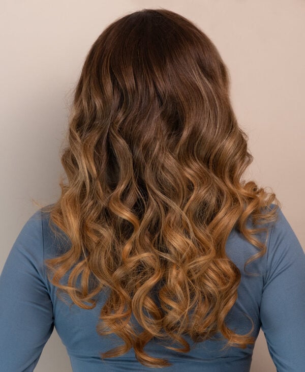 DSC08640-a_9bbe7d0e-a999-46d4-b34e-eb757a3b0e9d front lace human wig - 20" chestnut blonde balayage.