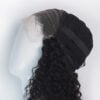 front lace human wig - 12" 3A curly natural black.