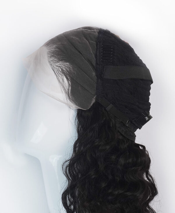 DSC09313-a front lace human wig - 14" 3A curly natural black.
