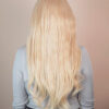 front lace human wig - 26" platinum blonde.