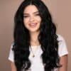 IMG_0070-b put on & go pre-cut lace curly human wig - 24" natural black.