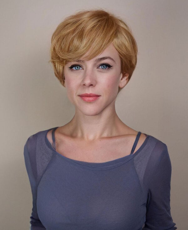 IMG_1704-b wedge cut human wig - 8" honey blonde.