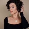 t-part curly human wig - 6" natural black.