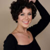 t-part curly human wig - 6" natural black.