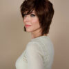 IMG_1725-a wedge cut with bangs human wig - 8" chocolate brown.