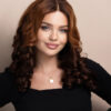 IMG_3095-a bouncy curls human wig - 18" brown ombre.