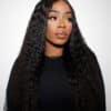 wavy human wig - 22” natural black.
