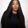 wavy human wig - 22” natural black.