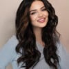 front lace human wig - 20" mocha brown balayage.