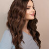 front lace human wig - 20" brown balayage.