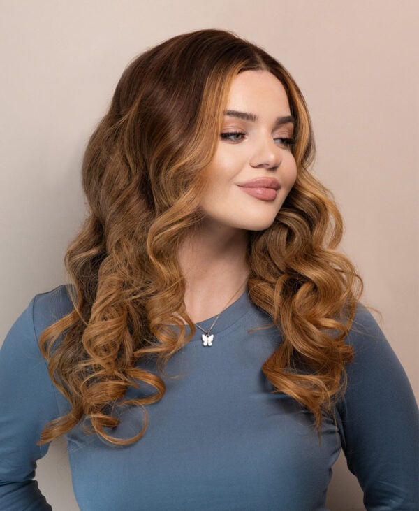 IMG_4610-a_d2d9fb8e-ba67-499d-a6d4-7b5af027f6b1 front lace human wig - 20" chestnut blonde balayage.