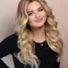 front lace human wig - 20" light blonde balayage.