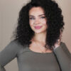 IMG_5111-a front lace human wig - 14" 3A curly natural black.