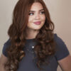 IMG_5221-a front lace human wig - 20" auburn babylights.