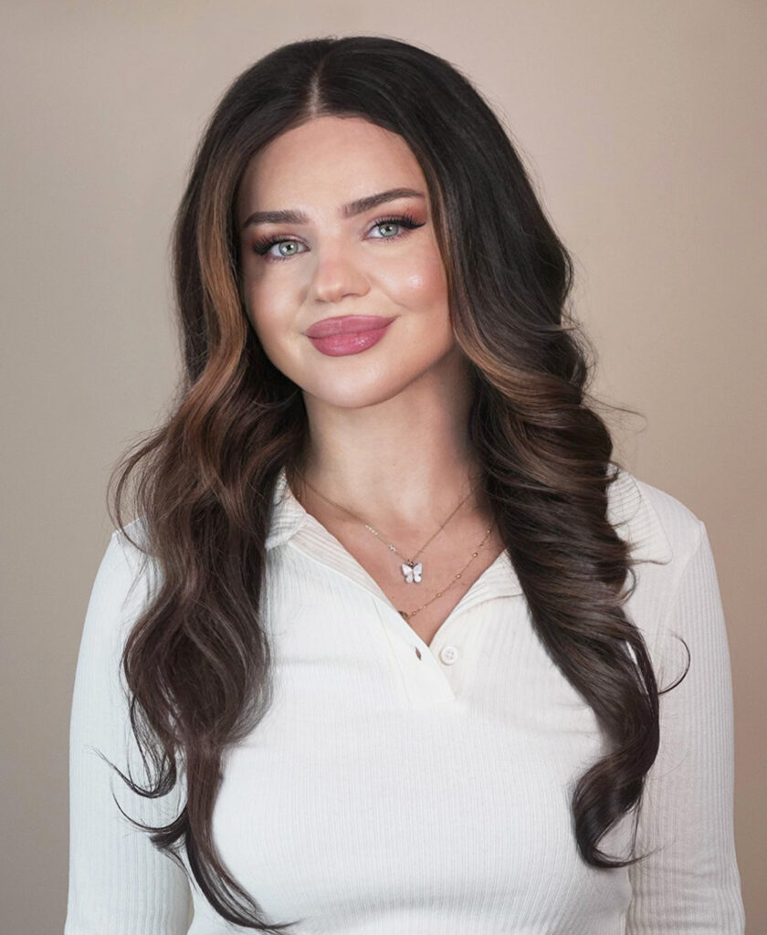 front lace human wig - 20" dark brown balayage
