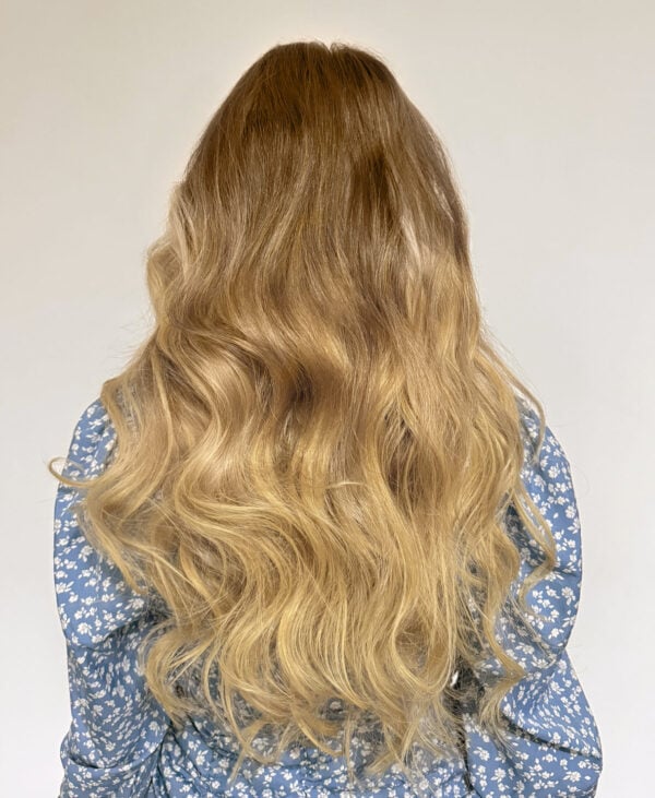 IMG_5356-b_e4a3a7e6-8b94-4f98-9e43-b4f164163c85 tape-in hair extensions #7r14 teddy blonde. - 16"/50g / Invisible