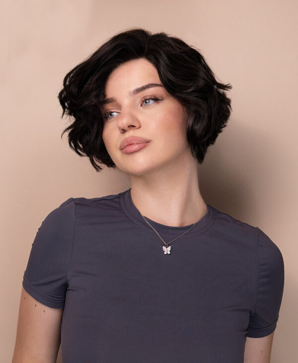 IMG_7202-wig bouncy wedge human wig - 6" dark brown.