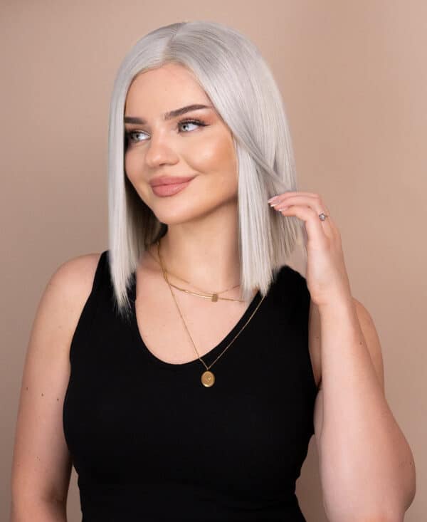 IMG_7982-wig_8d5b4a90-0a96-44df-b03c-745567629e10 put on & go pre-cut lace human wig - 10" silver grey.