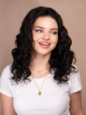 IMG_7995-wig put on & go pre-cut lace curly human wig - 18" natural black.