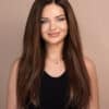 IMG_9211-a front lace human wig - 20" rooted brown.