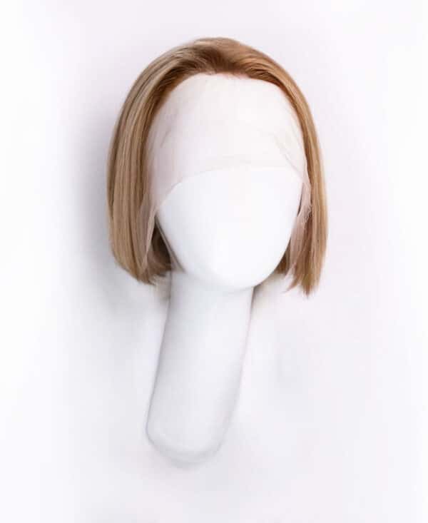 IMG_9754-a bob human wig - 10" blonde highlights.