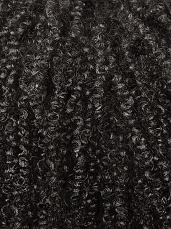 NaturalBlack-kinky-2 clip-in hair extensions 4A #1b Natural Black - Extra Volume / Invisible base / 24"