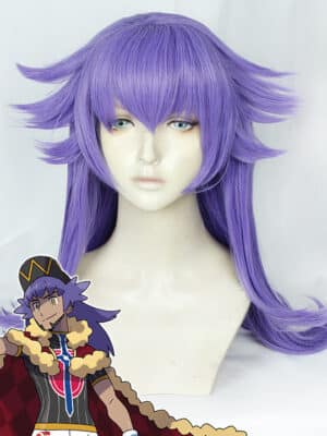 Pokémon Sword And Shield Leon Cosplay Wig - Purple