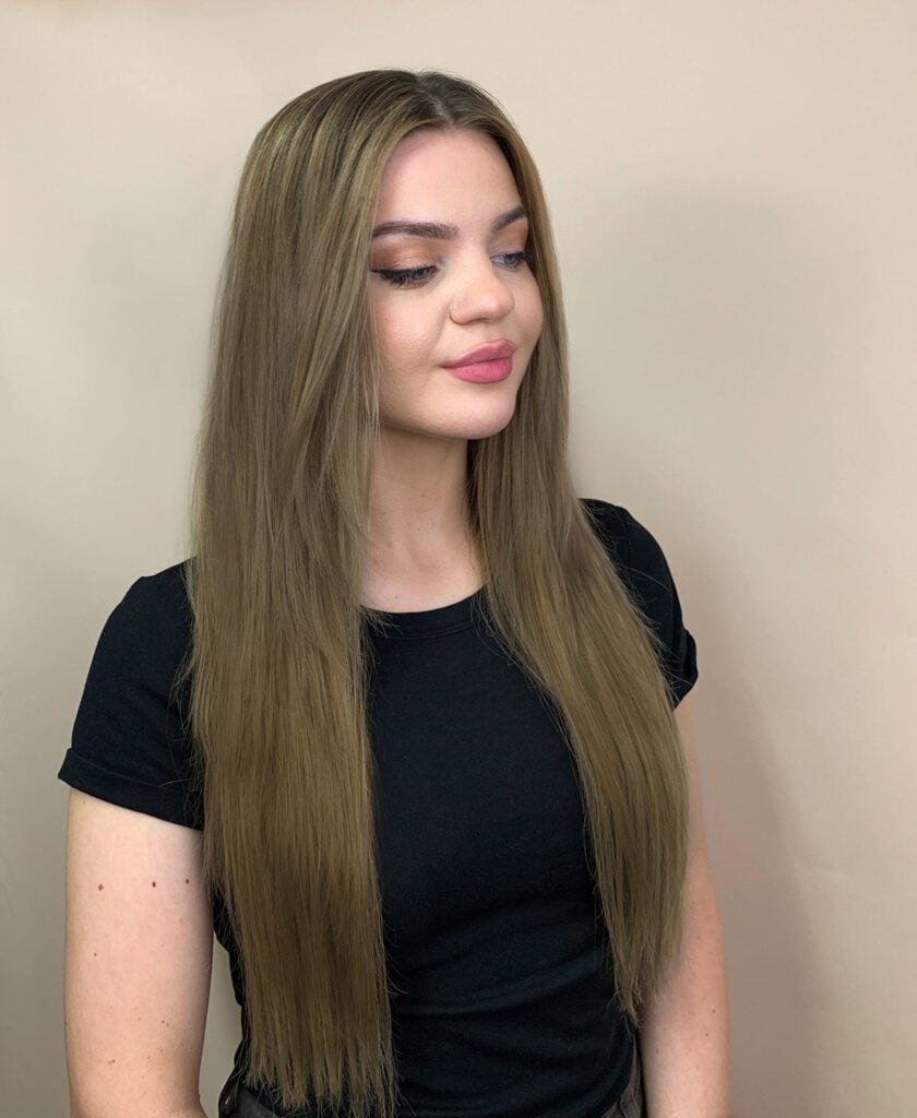 tape-in hair extensions #8 dark blonde. - 24"/70g / Invisible