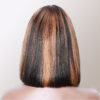 ada1ba3ee172d98a46a7a43e4cdb67b6 Glueless Wig 1B/27 Highlight Color Straight Bob Wig With Bangs Human Hair Wig - 5x5 / 150% / 12