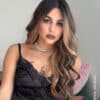 arianna_abraham vegan fiber caramel balayage moneypiece wig 24".