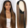 Highlights Straight Wig 360 Transparent Lace Front Wigs Human Hair Wig - 360 Lace / 150% / 24inch