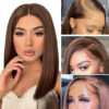 #4 Brown Straight Bob Wigs 150% / 180% Density Human Hair - 4x4 Lace / 150% / 12