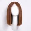 bob-wigs-cap-a-a long bob human wig - 12" medium brown.