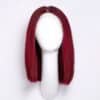bob-wigs-cap-b long bob human wig - 12" cherry red.