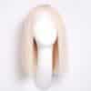 bob-wigs-cap-d long bob human wig - 12" platinum blonde.
