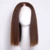 long bob human wig - 12" chocolate brown.