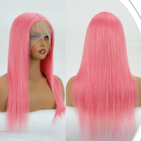 e-plucked-ready-to-wear-282389-800x_e2a6d4f3-f78b-4762-a971-d2a1099ccade Pink Wig Straight Wigs Long Wig Pre Plucked Lace Front Wigs Human Hair Wig 150% Density - 13x4 Lace / NO / 24inch