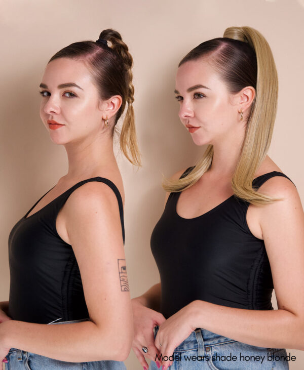 flipped-pony-BA-1_a476aced-1860-4790-b9c0-19fe2c25b5e7 vegan fiber flipped ends ponytail - ruby 17".
