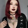 friendly.sea.witch-_1 long bob human wig - 12" cherry red.