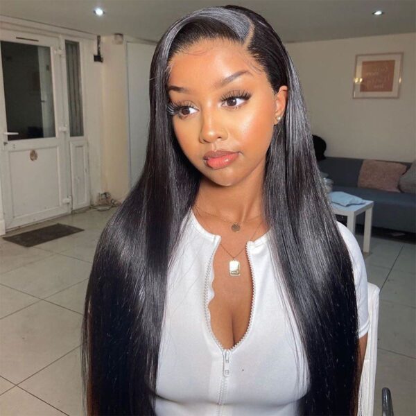 full-lace-wig-straight-hair_91c93c20-e675-4cf5-b935-50d1f6cb511e Natural Black Straight Wig 150% DensityHuman Hair 360 Transparent Pre Plucked Lace Front Wigs - 360 Lace / 150% / 16inch
