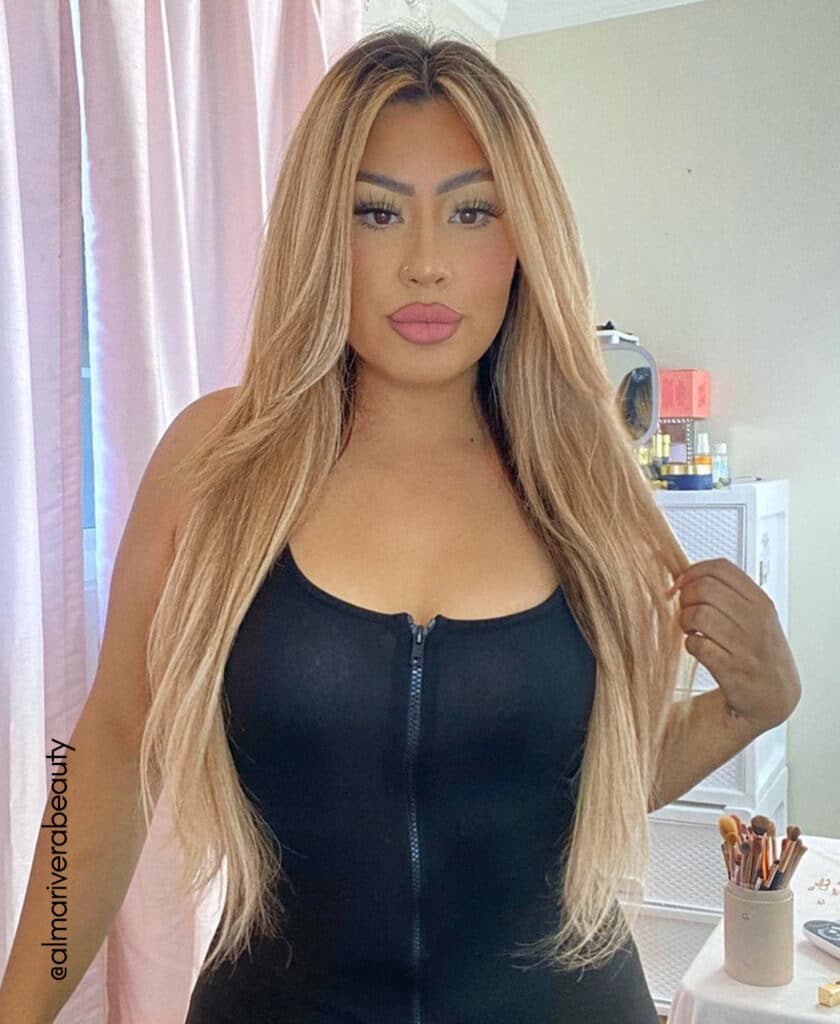invisible clip-in hair extensions #28 honey blonde. - 20" / Extra Volume