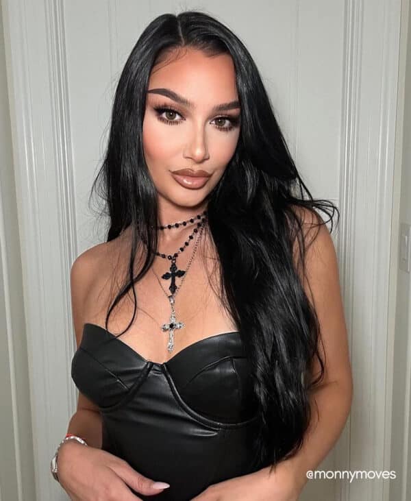 inv-girls-monnymoves invisible clip-in hair extensions #1 jet black. - 14" / Extra Volume