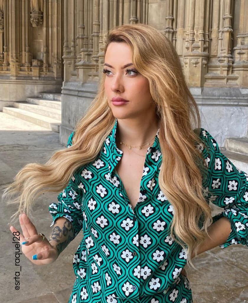 invisible clip-in hair extensions #14 medium blonde. - 28" / Classic