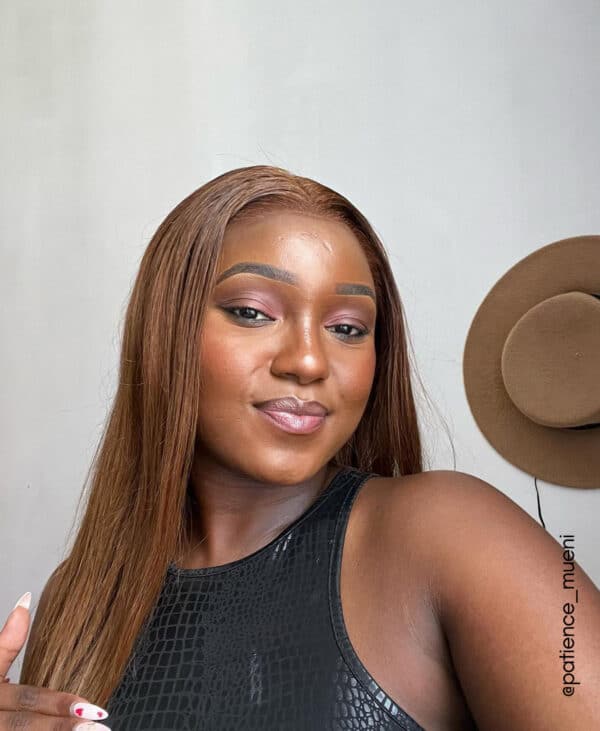front lace human wig - 20" light brown.