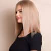 long bob human wig - 12" ash blonde.