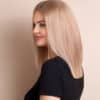 long bob human wig - 12" ash blonde.
