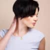 Short Wedge Human Wig - 6” Natural Black.