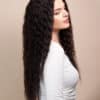 wavy human wig - 22” natural black.